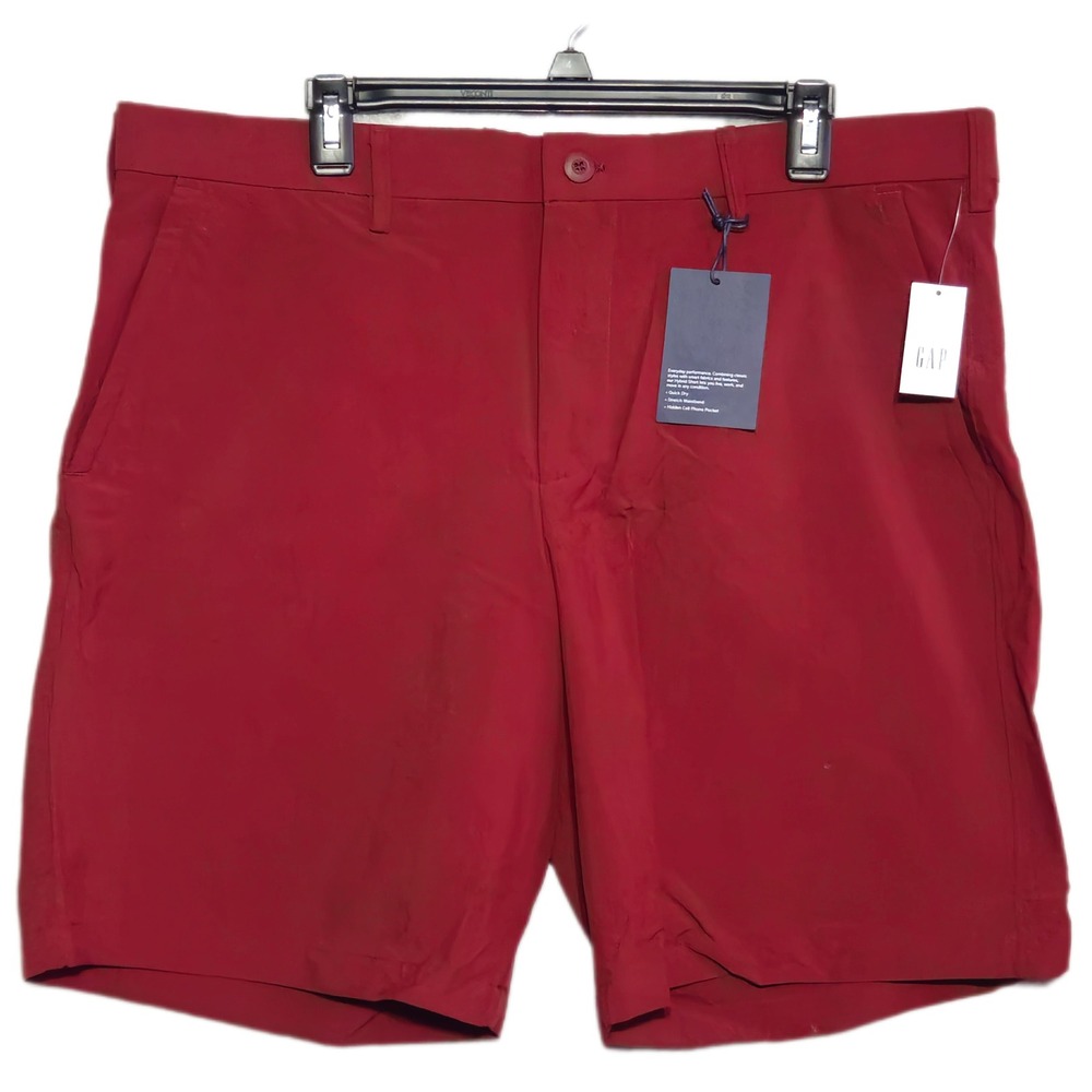Gap Hybrid Short Mens 38 Indian Red Performance Stretch Quick Dry 9" Inseam NEW